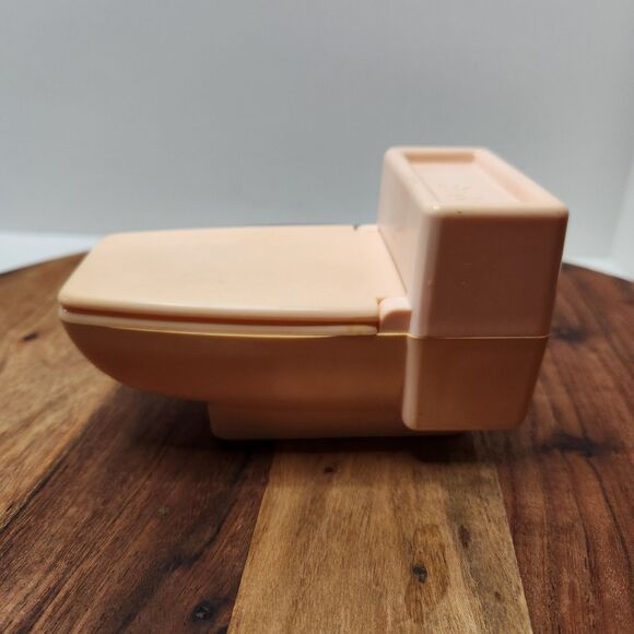 1979 Mattel Barbie Dream House Toilet – Vintage Pink Bathroom Accessory - Picture 5 of 11
